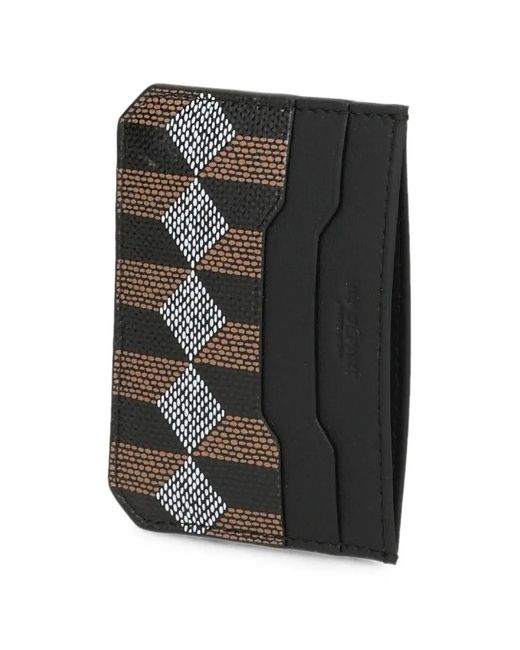 AU DEPART Black Monogram-Print Card Holder