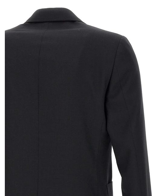 Lardini Blue Peak-Lapel Wool Blazer for men
