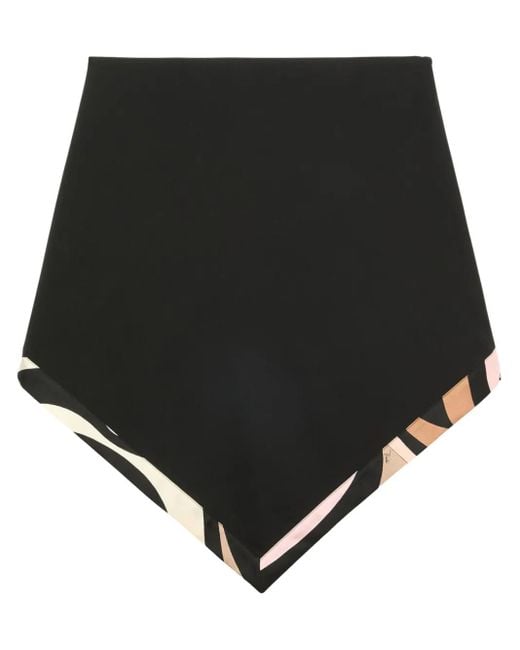 Emilio Pucci Black Triangle Mid Skirt