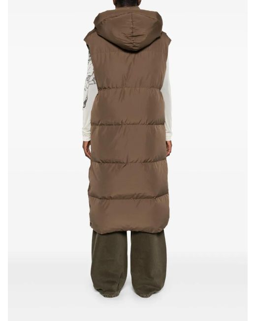 Marc O' Polo Brown Hooded Quilted Vest