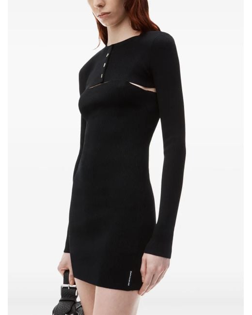 Alexander Wang Black Knitted Dress Set