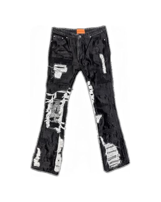 Who Decides War Black Magnify Distressed Jeans for men