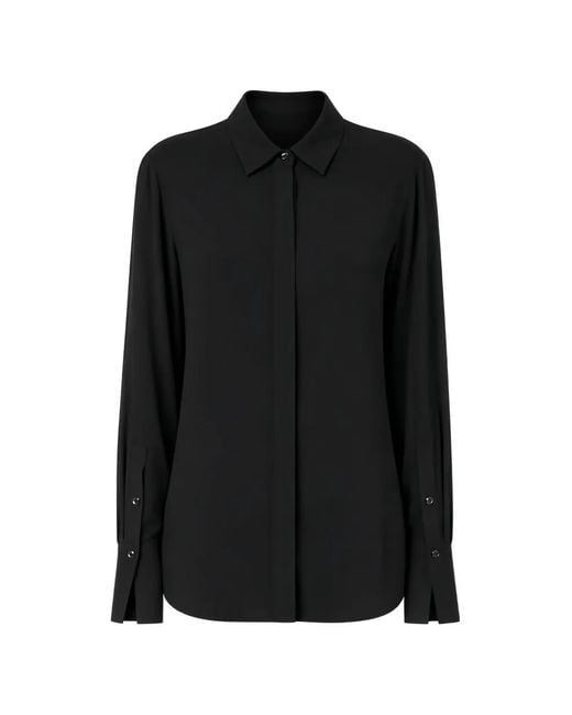 Liu Jo Black Crepe De Chine Shirt