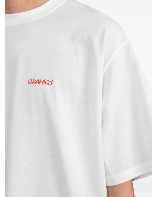 Gramicci White Ice-Sculpture Graphic T-Shirt for men