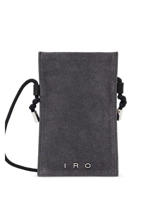 IRO Black Drawstring Phone Bag