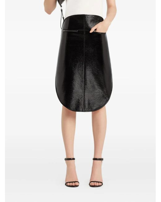 Courreges High Waist Rok in het Black