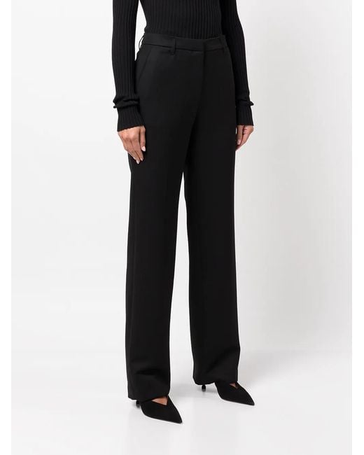 Anine Bing Black Straight-Leg Trousers