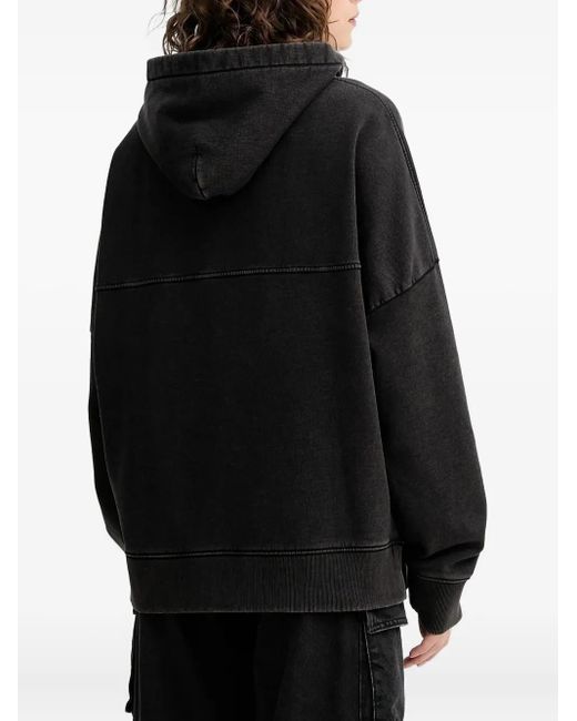 Felpa Con Cappuccio E Ricamo di Won Hundred in Black da Uomo