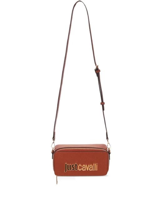 Just Cavalli White Logo-Plaque Shoulder Bag