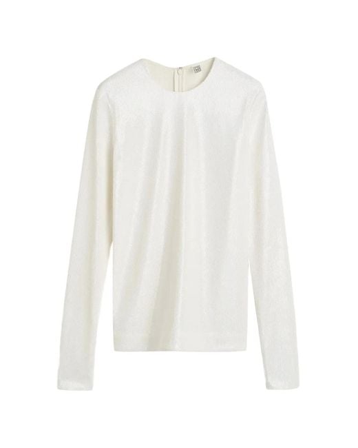 Blusa Con Lentejuelas Totême de color White