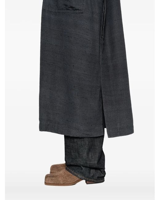 SEWMOD Blue Raglan-Sleeve Overcoat for men