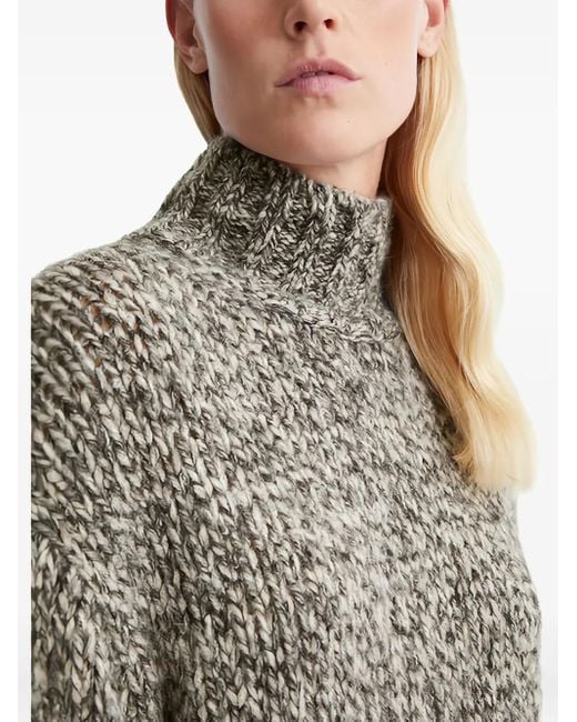 Marc O' Polo Gray Textured Roll-neck Sweater