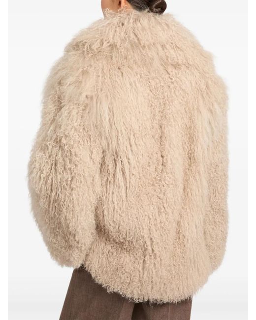 Chaqueta Con Cremallera Yves Salomon de color Natural