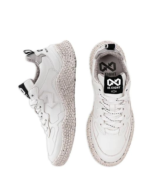 ID EIGHT White Hana Arrow-Motif Sneakers for men