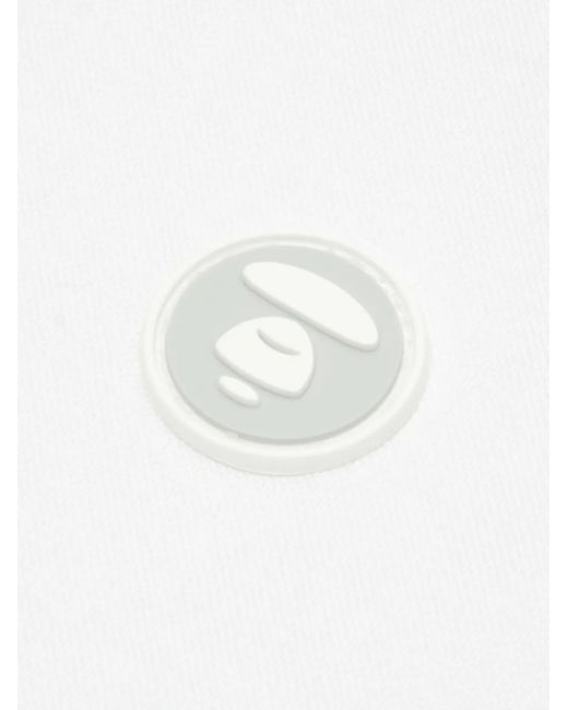 Aape By A Bathing Ape White Logo-Patch Button-Down Shirt for men