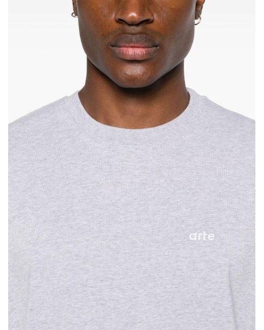 Arte' White Teo Back Hearts T-shirt for men