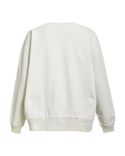 SAINT Mxxxxxx Men's White Crew-Neck Sweatshirt