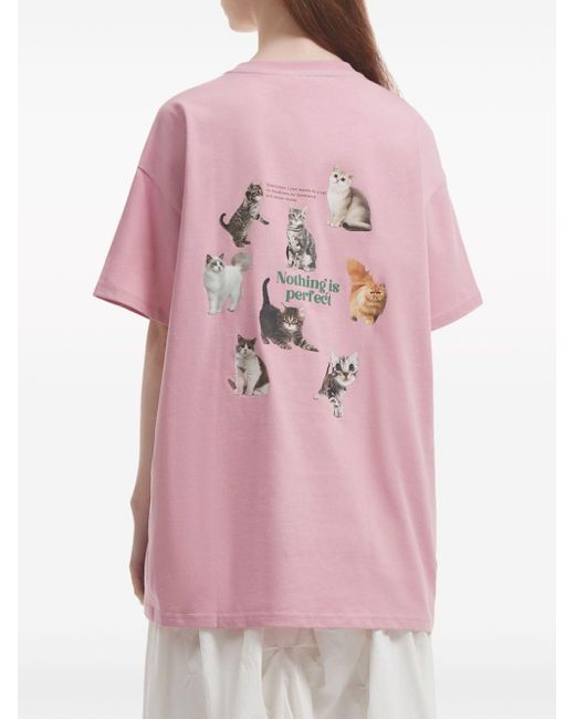 T-shirt con dettaglio attorcigliato di B+ AB in Pink