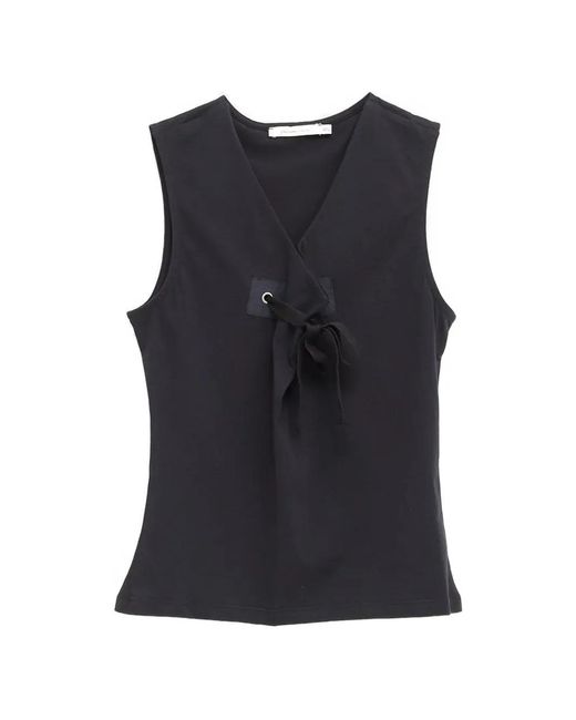 Paloma Wool Black Manir Lace-Up Sleeveless Top