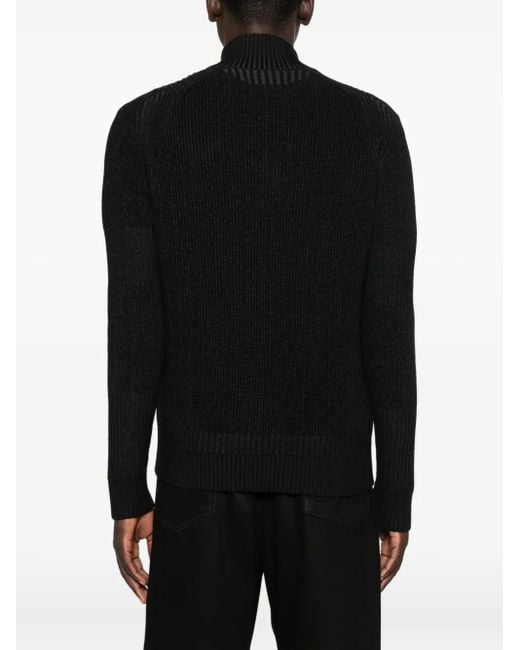 メンズ KENZO ジップアップ カーディガン Black