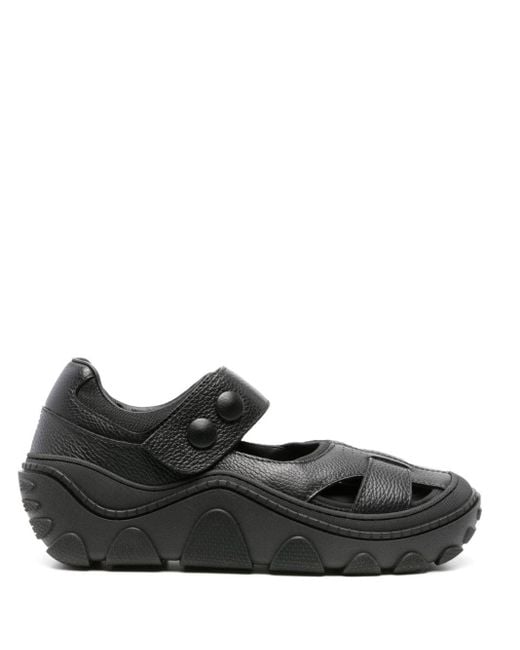 Kiko Kostadinov Black Hybrid Leather Sandals for men