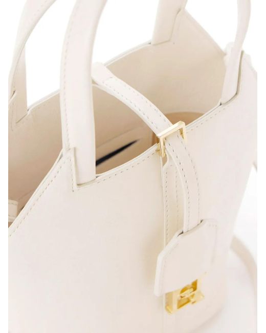 Elisabetta Franchi White Everywhere Small Leather Bag