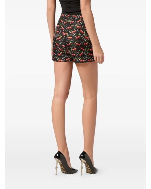 Philipp Plein Black Cherries Shorts