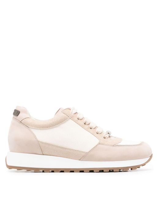 Peserico Natural Punto Luce-chain Leather Sneakers