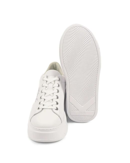 Karl Lagerfeld White Anakapri Platform Sneakers