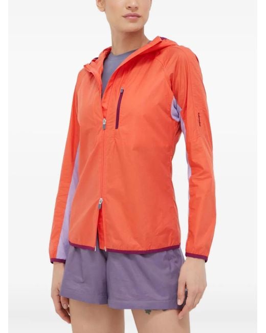 Icebreaker Red Hooded Colourblock Jacket
