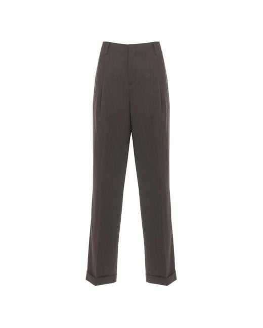 Briglia 1949 Gray Pleated Turn-Up Trousers