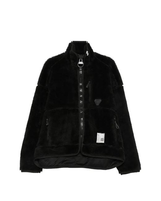 Maison Mihara Yasuhiro Black Fleece Zip-Up Jacket for men
