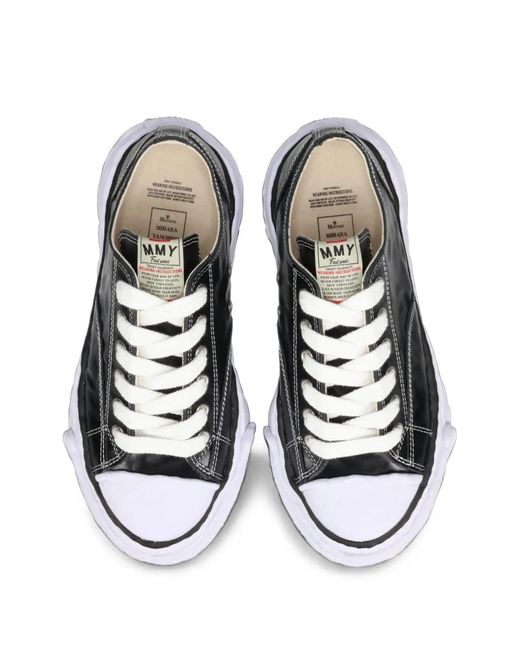Maison Mihara Yasuhiro White Peterson23 Wrinkled Leather Low-Top Sneakers