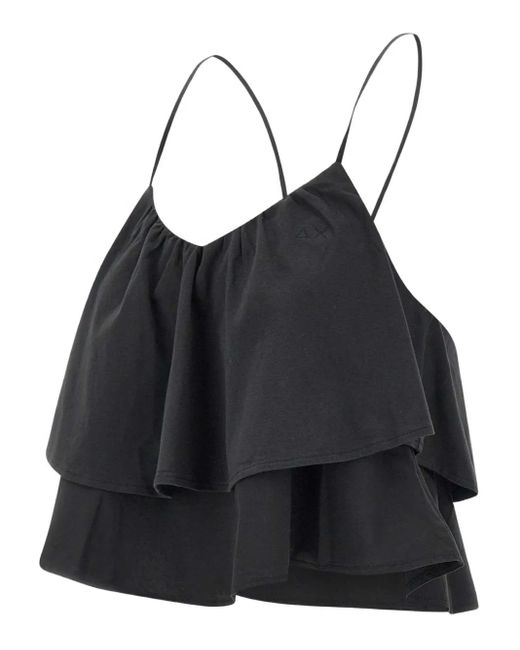 Sun 68 Black Cotton Top