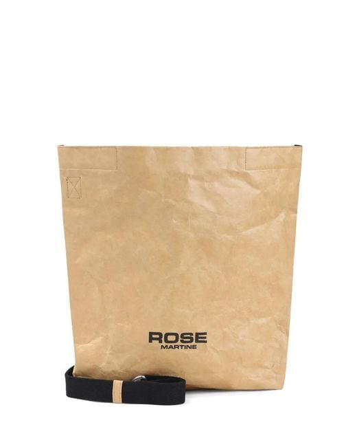 Martine Rose Natural Logo-Print Shoulder Bag for men