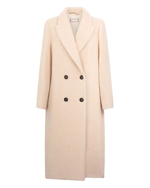 Peserico Natural Double-Breasted Coat