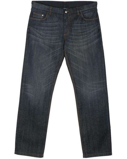 メンズ Corneliani Midi-rise Straight-leg Jeans Gray