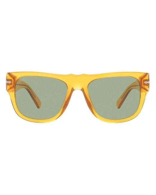 Persol Yellow Rectangle-Frame Sunglasses for men