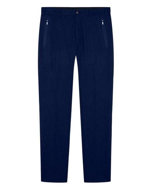 Paul & Shark Blue Button-Fastening Trousers for men