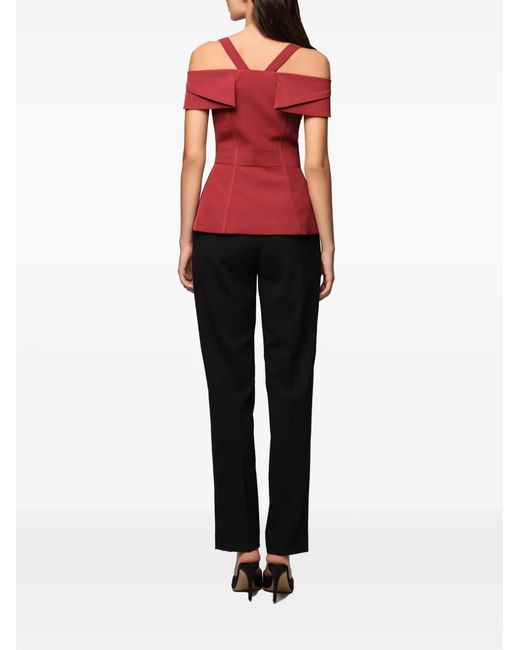 Top estilo corsé Candy con hombros descubiertos Murmur de color Red