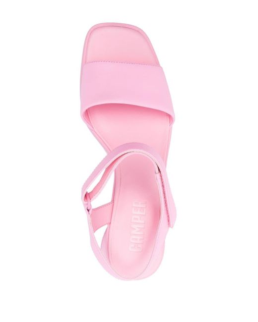 Sandales Kiara 65 mm en cuir Camper en coloris Pink