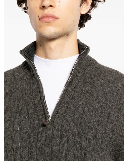 N.Peal Cashmere Gray Albemarle Jumper for men
