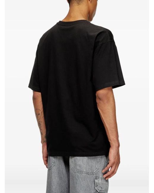 DIESEL Black T-Boxt-T8 Graphic-Print T-Shirt for men