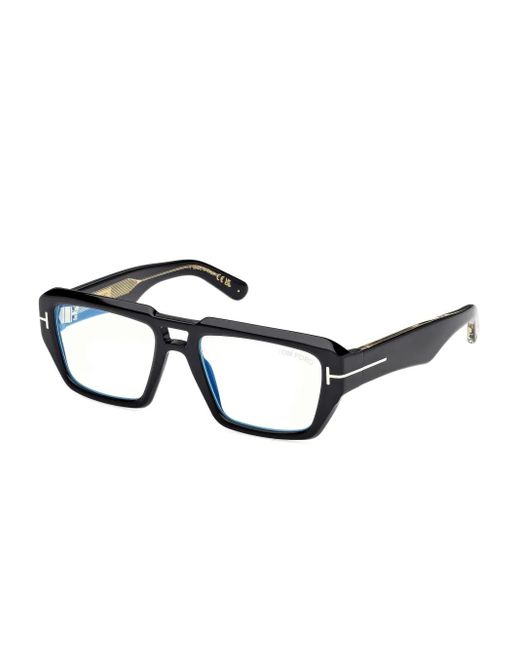 Tom Ford Black Square-Frame Glasses for men