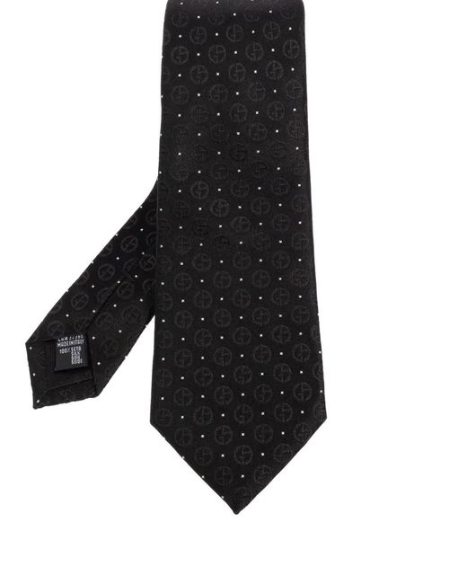 Giorgio Armani Black Silk Tie for men