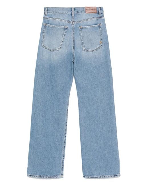 Pinko Blue Wanda Wide Leg Denim Soft