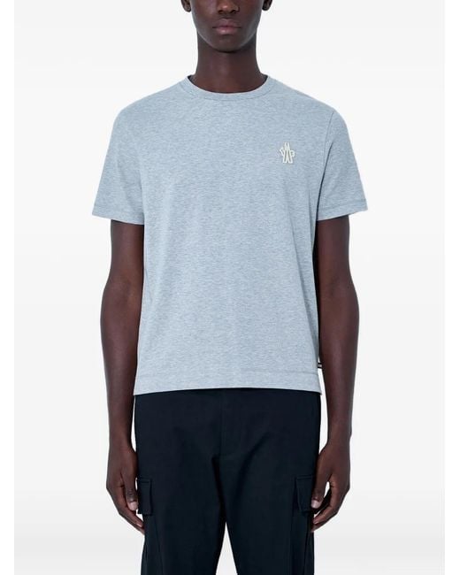 Moncler Drie T-Shirts Met Logo-Patch in het Blue voor heren