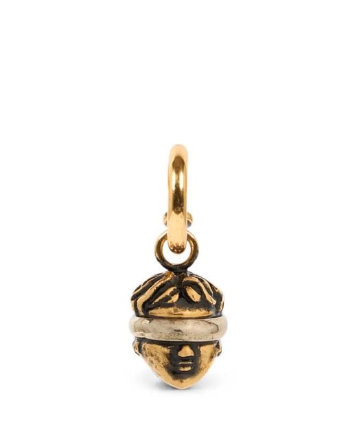 Etro Metallic Boucles D'Oreilles Drop Blindfolded Goddess