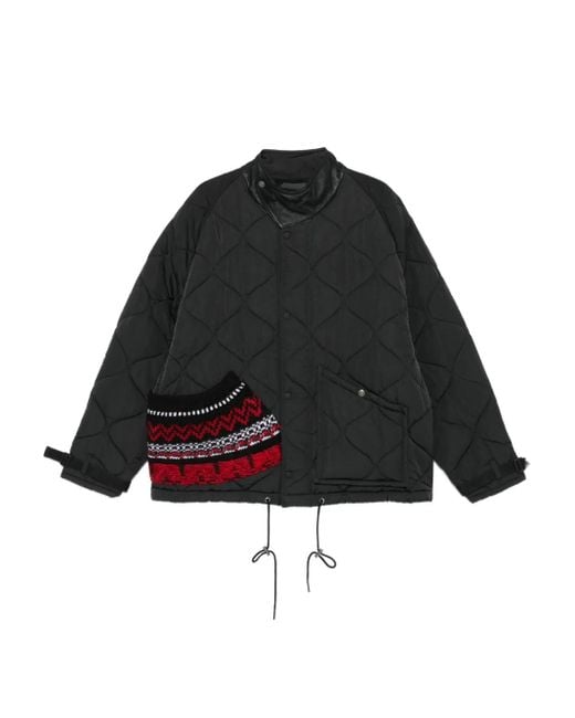 Plumífero con panel de punto ANDERSSON BELL de hombre de color Black