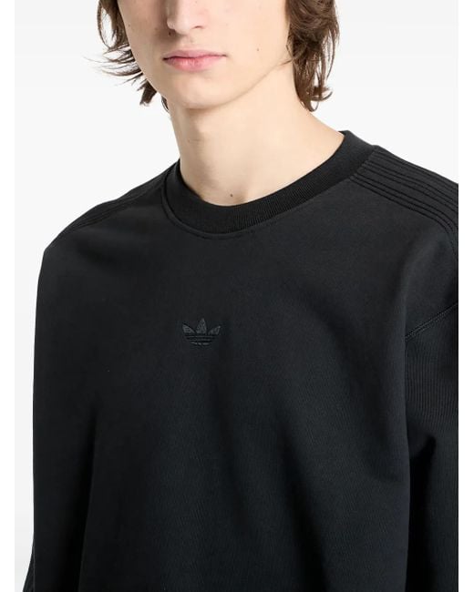 Adidas Black Crew-Neck Sweatshirt for men